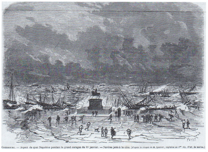 Cherbourg : l'ouragan du 11 janvier 1866