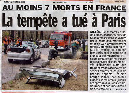 Le Parisien du 18/12/2004