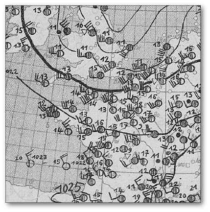Analyse Surface 02/06/1938 à 13 utc