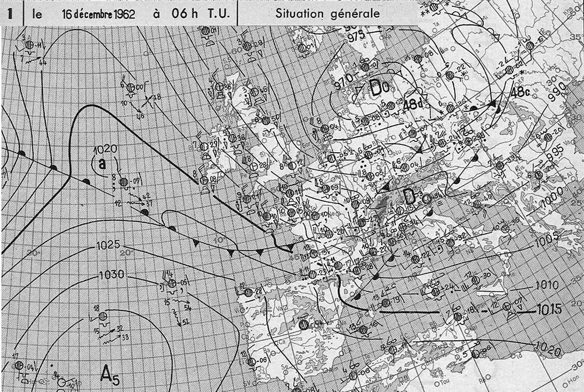 Analyse surface le 16 décembre 1962 à 7h locales